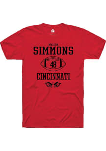 Weston Simmons Red Cincinnati Bearcats NIL Sport Icon Short Sleeve T Shirt