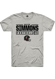 Weston Simmons Ash Cincinnati Bearcats NIL Stacked Box Short Sleeve T Shirt