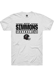 Weston Simmons White Cincinnati Bearcats NIL Stacked Box Short Sleeve T Shirt