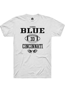 Zander Blue White Cincinnati Bearcats NIL Sport Icon Short Sleeve T Shirt