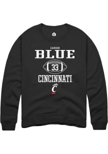 Zander Blue Rally Mens  Cincinnati Bearcats NIL Sport Icon Crew Sweatshirt