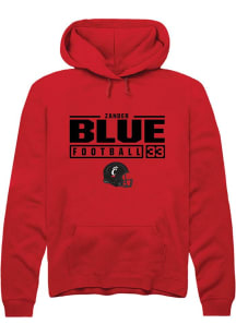 Zander Blue Rally Mens Red Cincinnati Bearcats NIL Stacked Box Hooded Sweatshirt