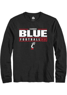 Zander Blue Rally Mens Black Cincinnati Bearcats NIL Stacked Box Tee