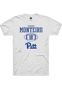 Cameron Monteiro White Pitt Panthers NIL Sport Icon Short Sleeve T Shirt