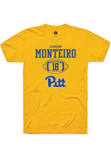 Cameron Monteiro Gold Pitt Panthers NIL Sport Icon Short Sleeve T Shirt