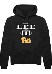 Censere Lee Rally Mens Black Pitt Panthers NIL Sport Icon Hooded Sweatshirt