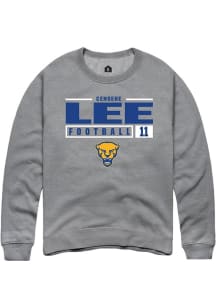 Censere Lee Rally Mens Graphite Pitt Panthers NIL Stacked Box Crew Sweatshirt