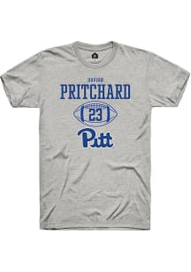 Davion Pritchard Ash Pitt Panthers NIL Sport Icon Short Sleeve T Shirt