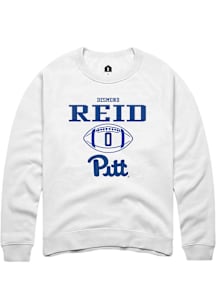 Desmond Reid  Rally Pitt Panthers Mens White NIL Sport Icon Long Sleeve Crew Sweatshirt