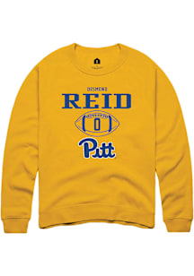 Desmond Reid  Rally Pitt Panthers Mens Gold NIL Sport Icon Long Sleeve Crew Sweatshirt