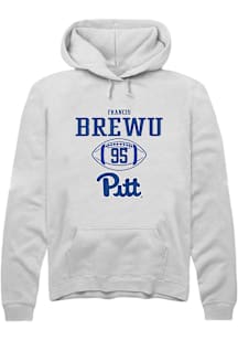 Francis Brewu  Rally Pitt Panthers Mens White NIL Sport Icon Long Sleeve Hoodie