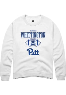 Jahsear Whittington Rally Mens White Pitt Panthers NIL Sport Icon Crew Sweatshirt