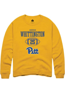 Jahsear Whittington Rally Mens Gold Pitt Panthers NIL Sport Icon Crew Sweatshirt