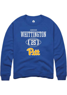 Jahsear Whittington Rally Mens Blue Pitt Panthers NIL Sport Icon Crew Sweatshirt