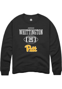 Jahsear Whittington Rally Mens Black Pitt Panthers NIL Sport Icon Crew Sweatshirt