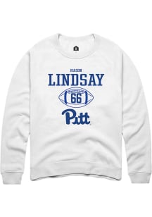 mason lindsay Rally Mens White Pitt Panthers NIL Sport Icon Crew Sweatshirt