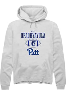 Nilay Upadhyayula  Rally Pitt Panthers Mens White NIL Sport Icon Long Sleeve Hoodie