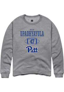 Nilay Upadhyayula  Rally Pitt Panthers Mens Graphite NIL Sport Icon Long Sleeve Crew Sweatshirt