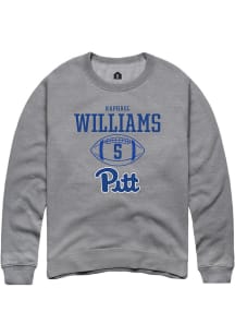 Raphael Williams Rally Mens Graphite Pitt Panthers NIL Sport Icon Crew Sweatshirt