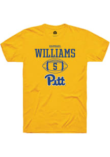 Raphael Williams Gold Pitt Panthers NIL Sport Icon Short Sleeve T Shirt