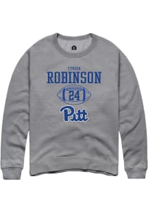 Tyreek Robinson Rally Mens Graphite Pitt Panthers NIL Sport Icon Crew Sweatshirt