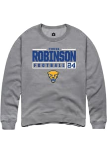 Tyreek Robinson Rally Mens Graphite Pitt Panthers NIL Stacked Box Crew Sweatshirt