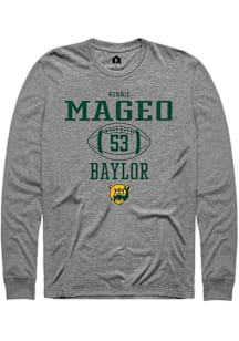 Ronnie Mageo  Baylor Bears Graphite Rally NIL Sport Icon Long Sleeve T Shirt