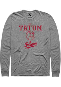 avry tatum  Indiana Hoosiers Graphite Rally NIL Sport Icon Long Sleeve T Shirt