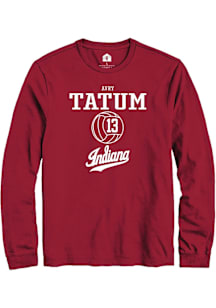 avry tatum  Indiana Hoosiers Red Rally NIL Sport Icon Long Sleeve T Shirt