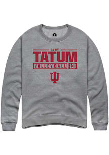 avry tatum  Rally Indiana Hoosiers Mens Graphite NIL Stacked Box Long Sleeve Crew Sweatshirt