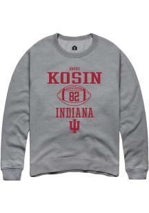 Brody Kosin Rally Mens Graphite Indiana Hoosiers NIL Sport Icon Crew Sweatshirt