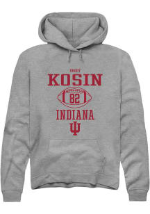 Brody Kosin Rally Mens Graphite Indiana Hoosiers NIL Sport Icon Hooded Sweatshirt