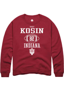 Brody Kosin Rally Mens Red Indiana Hoosiers NIL Sport Icon Crew Sweatshirt