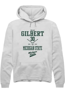 Dolan Gilbert Rally Mens White Michigan State Spartans NIL Sport Icon Hooded Sweatshirt
