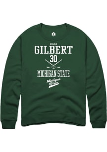 Dolan Gilbert Rally Mens Green Michigan State Spartans NIL Sport Icon Crew Sweatshirt