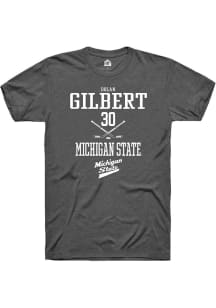 Dolan Gilbert Dark Grey Michigan State Spartans NIL Sport Icon Short Sleeve T Shirt
