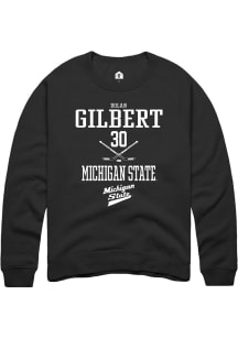 Dolan Gilbert Rally Mens Black Michigan State Spartans NIL Sport Icon Crew Sweatshirt