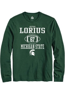 Hayden Lorius Rally Mens Green Michigan State Spartans NIL Sport Icon Tee