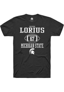 Hayden Lorius Black Michigan State Spartans NIL Sport Icon Short Sleeve T Shirt