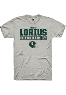 Hayden Lorius Ash Michigan State Spartans NIL Stacked Box Short Sleeve T Shirt