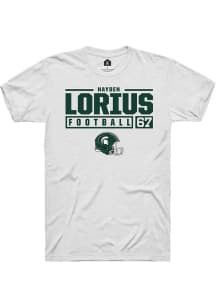 Hayden Lorius White Michigan State Spartans NIL Stacked Box Short Sleeve T Shirt