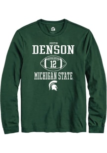 Justin Denson Rally Mens Green Michigan State Spartans NIL Sport Icon Tee
