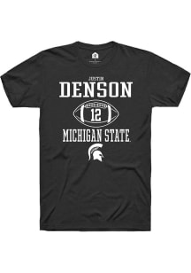 Justin Denson Black Michigan State Spartans NIL Sport Icon Short Sleeve T Shirt
