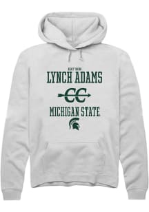 Kay’Ron Lynch adams Rally Mens White Michigan State Spartans NIL Sport Icon Hooded Sweatshirt