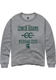 Kay’Ron Lynch adams Rally Mens Graphite Michigan State Spartans NIL Sport Icon Crew Sweatshirt