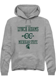 Kay’Ron Lynch adams Rally Mens Graphite Michigan State Spartans NIL Sport Icon Hooded Sweatshirt