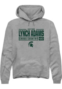 Kay’Ron Lynch adams Rally Mens Graphite Michigan State Spartans NIL Stacked Box Hooded Sweatshir..