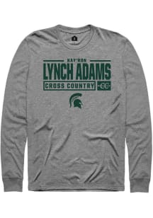 Kay’Ron Lynch adams Rally Mens Graphite Michigan State Spartans NIL Stacked Box Tee