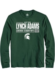 Kay’Ron Lynch adams Rally Mens Green Michigan State Spartans NIL Stacked Box Tee