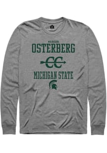 Madison Osterberg Rally Mens Graphite Michigan State Spartans NIL Sport Icon Tee